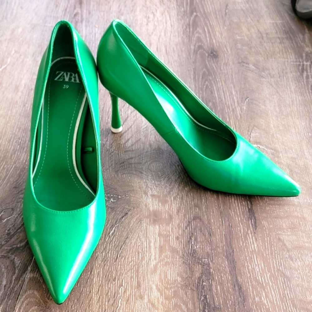 Zara Green Heels